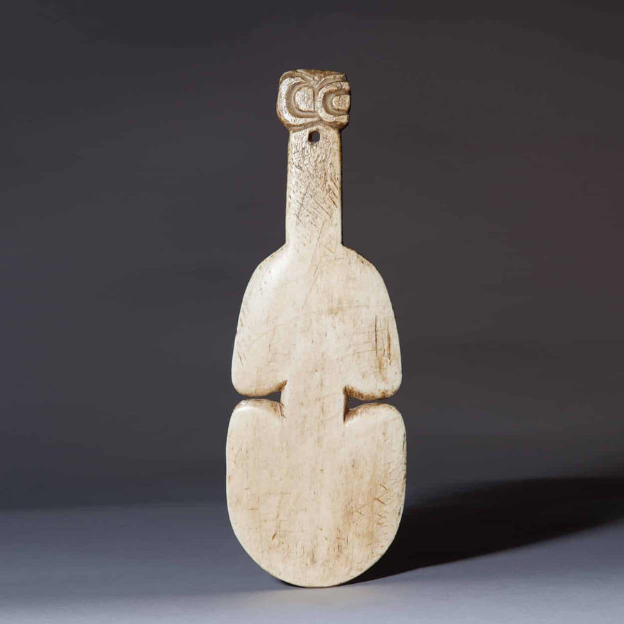 19th-century New Zealand whalebone kotiate club showcasing traditional Māori design by Collection ON10