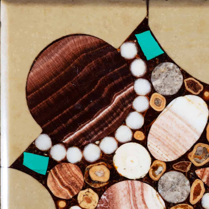 Close-up of Bohemian Hardstone inlaid design on Carlsbad Spa Box by Nwtiques