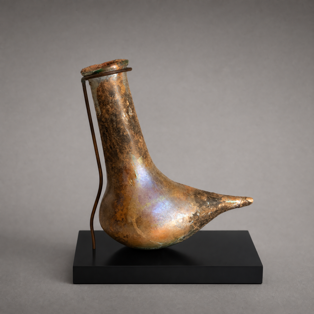 Zoomorphic Roman Glass Bird Shaped Bottle
